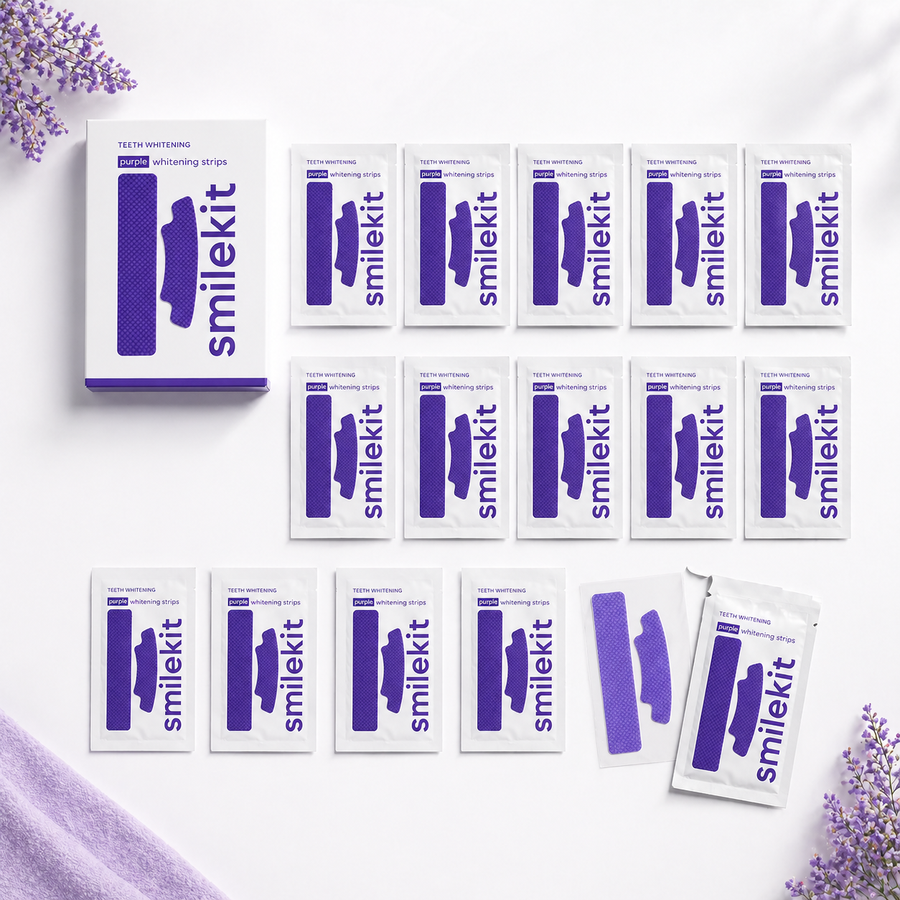Tiras Blanqueadoras Moradas Smilekit