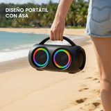 Altavoz Boom Box portátil con asa de transporte integrada