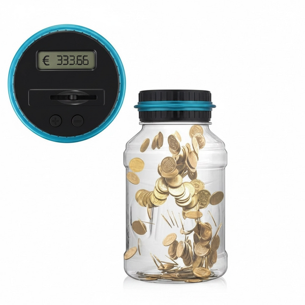 Hucha con Contador Digital de Monedas