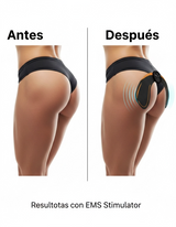 Resultados antes y después con electroestimulador EMS de glúteos