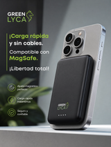 Power Bank magnético de carga rápida compatible con MagSafe