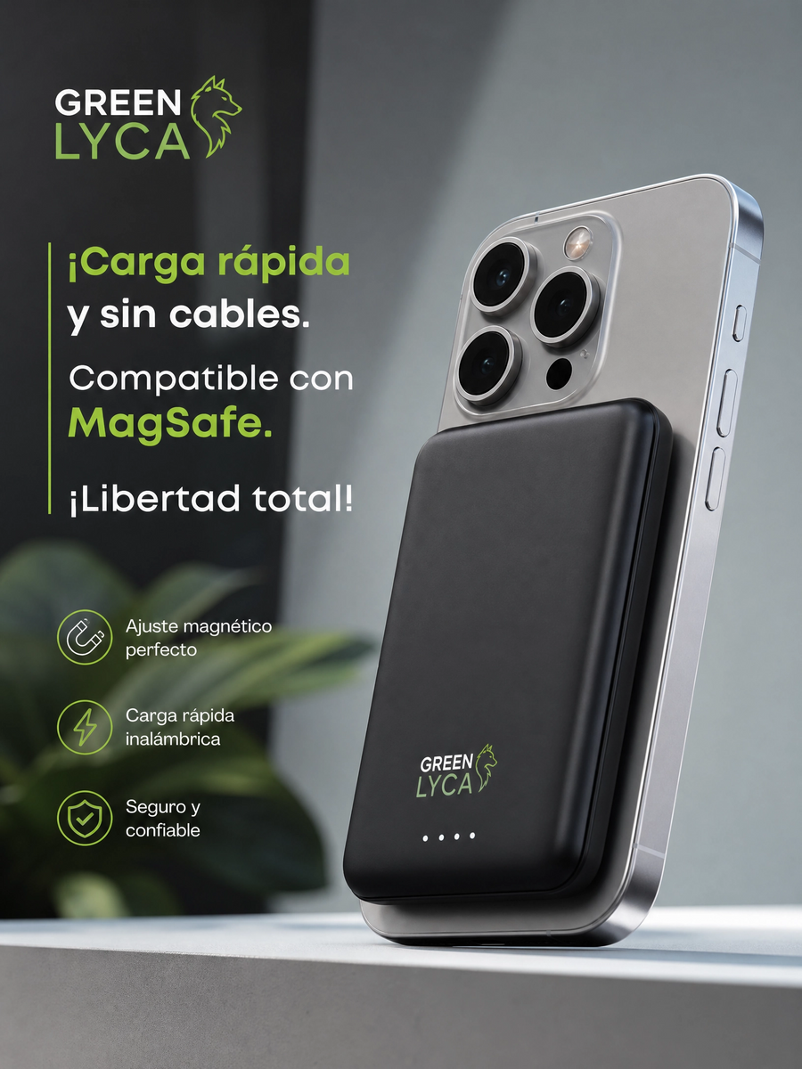 Power Bank magnético de carga rápida compatible con MagSafe
