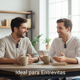 Micrófono doble para entrevistas y vlogs compatible con iPhone