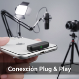 Micrófono de solapa inalámbrico plug and play para iPhone