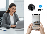 Mini cámara WiFi con vigilancia continua y tranquilidad 24/7