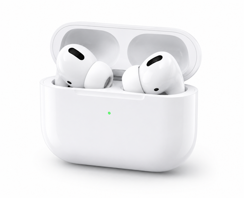 AirPod blanco con estuche de carga y 30 horas de batería