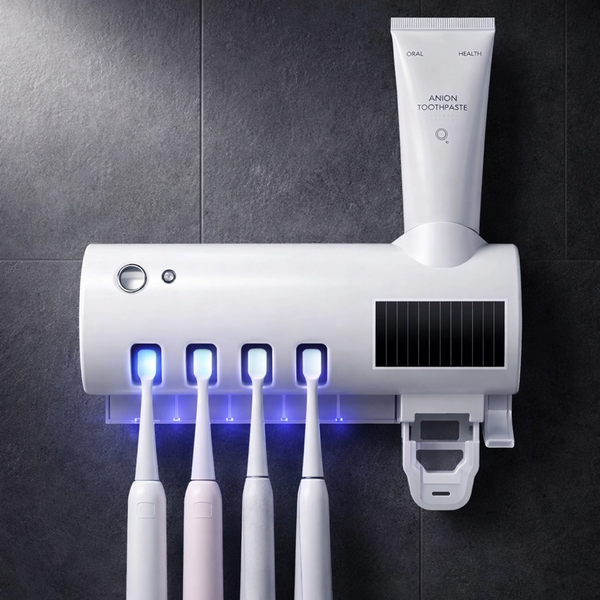Esterilizador UV para Cepillos de Dientes con Dispensador de Pasta