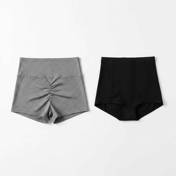 Combo de Shorts de Yoga Gris + Faja Corset Reductora